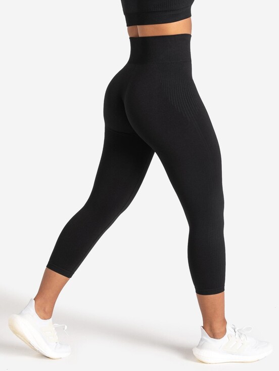 Pursue Fitness Pants - Pursue Fitness Adapt 2.0 Seamless 7/8 Leggings Size Large Black Squat Proof